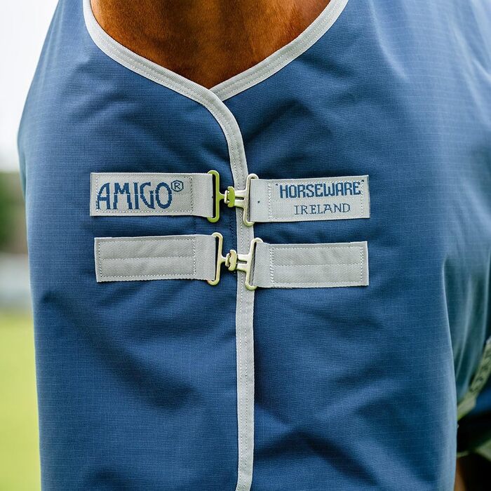 Попону-ковдра Horseware Amigo Ripstop 900D Lite (0г) для коней, Navy/Titanium Grey, 140 см / 6´3
