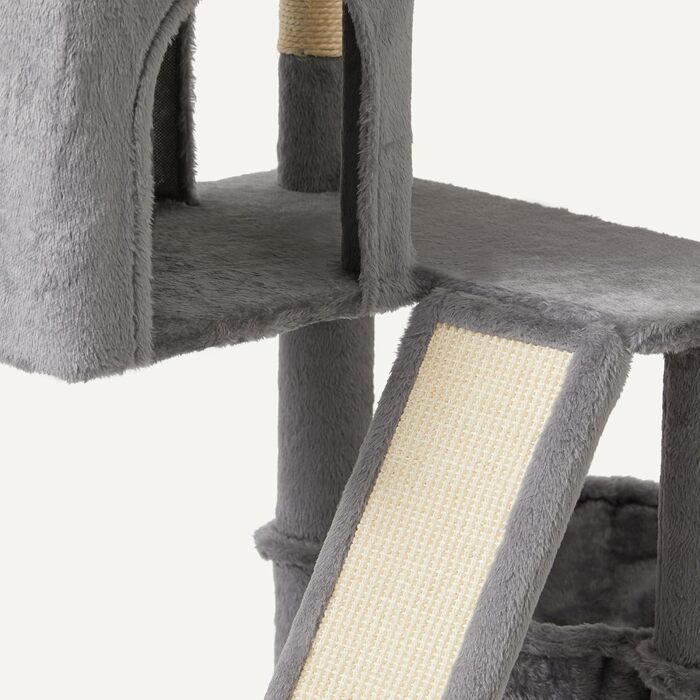 Комплекс для котів Amazon Basics з кігтеточками, будиночком, сертифікат FSC, сірий, 79/153 см