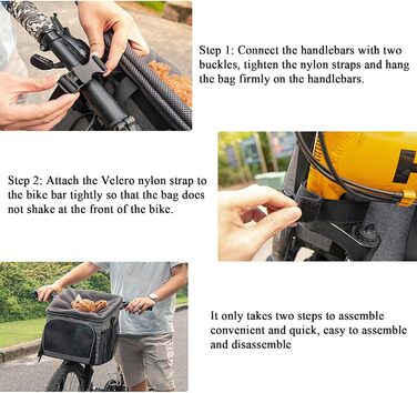 Кошик для собак на велосипед, сидіння для собак на велосипед, знімний, легкий, дихаючий, для покупок, в гори та сад