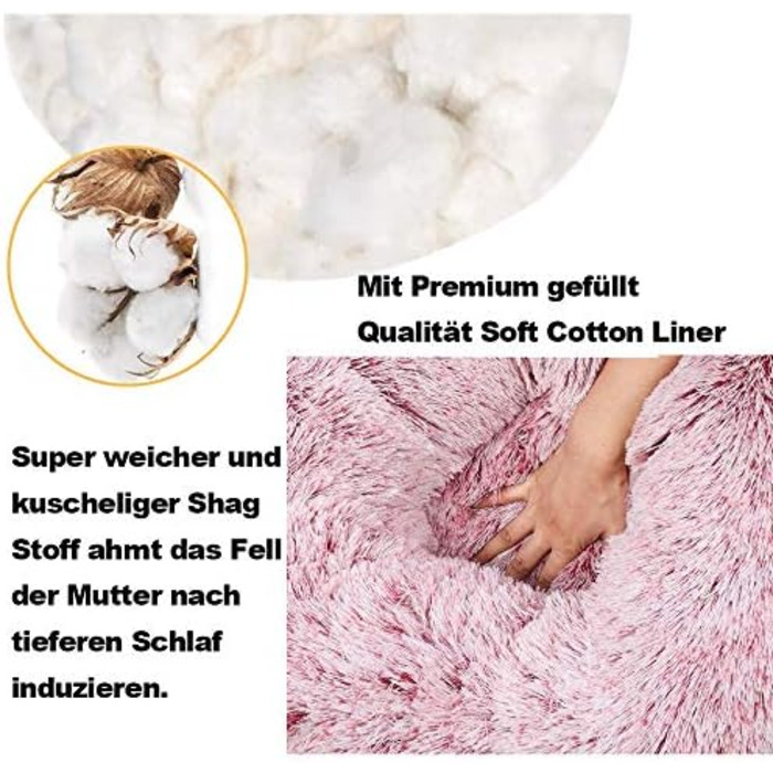 М'яке собаче ліжко, розкішне ліжко для домашніх тварин, софа, кругле плюшеве ліжко для собак, котяче ліжко у формі пончика, середніх розмірів, м'яке, дихаюче, сапфірове, діаметр 80 см, 80x80 см, сапфірове