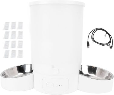 Автомат годування котів Ejoyous з 2 мисками, 3л, WiFi, програмування, запис голосу, керування через додаток