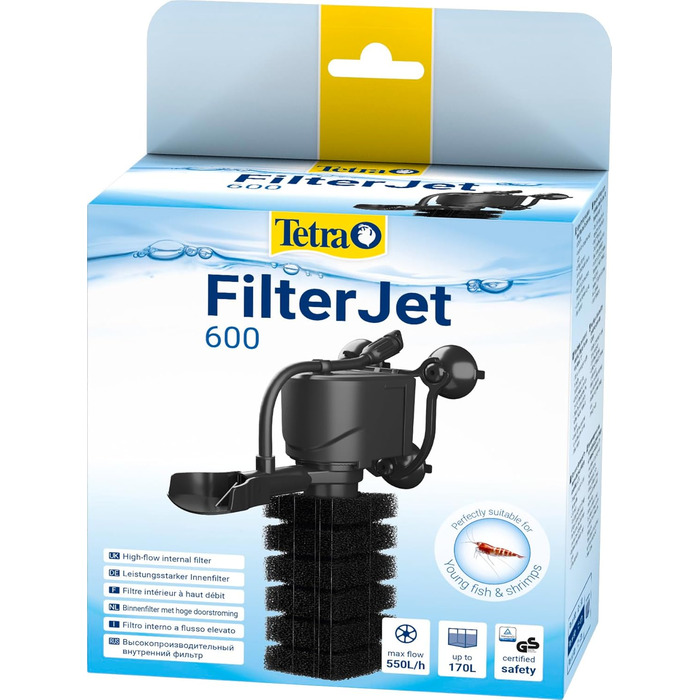 Акваріумний внутрішній фільтр Tetra FilterJet 600 для акваріумів до 120л з насиченням киснем