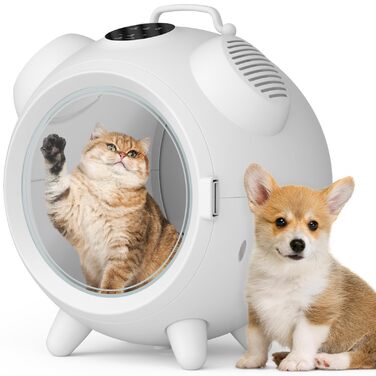 Сушарка для тварин 62L з УФ стерилізацією, автоматична бокс-сушарка для собак та котів, низький шум, таймер та контроль температури