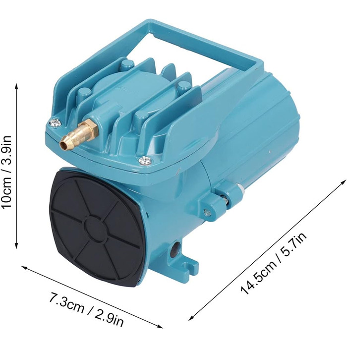 DC 12V 18W повітряний насос для акваріума, 38 л/хв, алюмінієвий, для аквакультури та гідропоніки