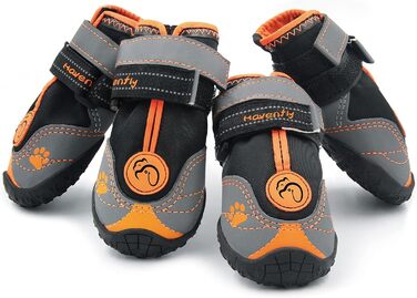 Водонепроникні чоботи для собак 4 шт. з регульованими ремінцями та світловідбиваючими елементами (B, 2)