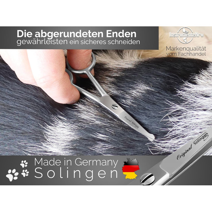 Ножиці для грумінгу собак PfotenSchere Solingen з мікрозубцями, 10,5 см