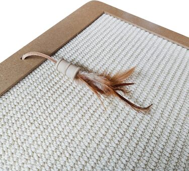 Котячий кігтетоп Planky XXL - великий килимок для дряпання котів з дерева, 70x35 см, 80x40x2 см