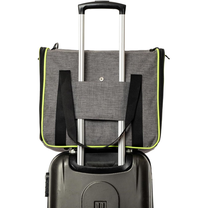 Транспортна сумка для котів та собак Brave Paws, міцна, зручна, дихаюча, з безпечним замком та складною мискою (фіолетова)