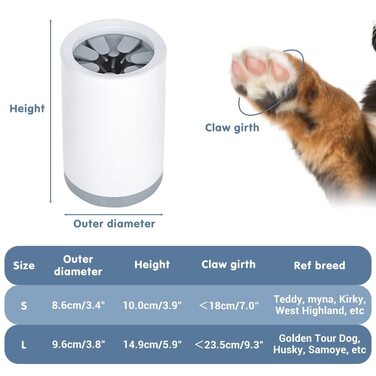 Очисник лап для собак, знімний, портативний, з м'якими силіконовими щетинками для маленьких та середніх тварин