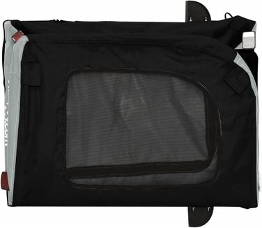 Причіп для велосипеда Gecheer для собак, чорний, з оксфордської тканини та сталі, вантажопідйомний, транспортний (125 x 64 x 66 см)