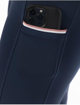 Легінси для верхової їзди Riding World Agadir для жінок та дівчаток | Легінси для їзди верхи з силіконовим повним нальотом та широким поясом | 2 кишені для телефону | Верхова одяг різних розмірів та кольорів (36, темно-синій)