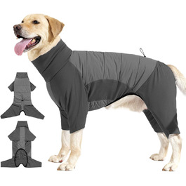 Зимовий теплий одяг для собак – куртка з коміром для цуценят та великих собак | Зручний зимовий костюм для прогулянок, кемпінгу, походів