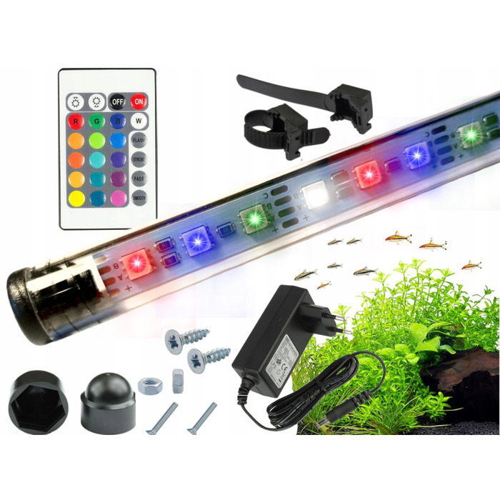 Світлодіодна LED-лампа LUMI FLORA для акваріума 60 см, RGB 5730, комплект