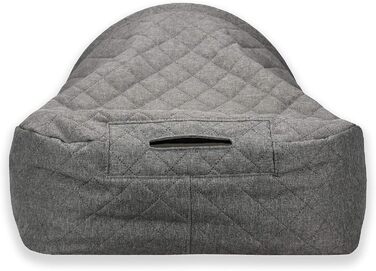 Sleepy Fox® Преміум ліжко-печера для собак та котів - нагороджений, запатентований дизайн (Сірий, стеганий, розмір Medium: 85x75x55 см)