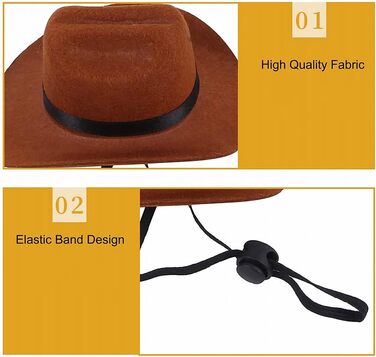 Костюм ковбоя для котів та собак (2 шт.) з капелюхом та банданою, для вечірок, косплею та щоденного використання