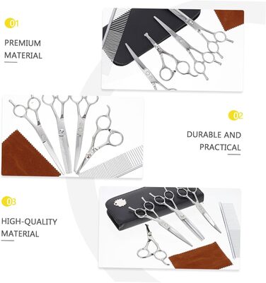 Ножиці для стрижки собак Supvox: професійні ножиці з нержавіючої сталі для грумінгу тварин