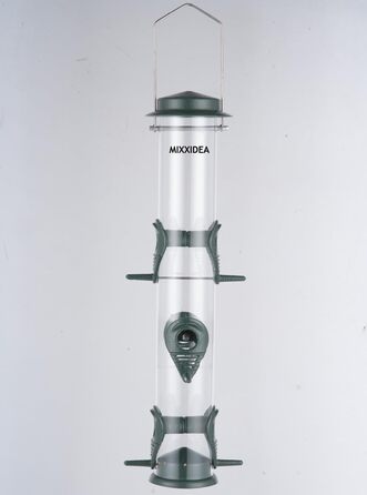 Годівниця для птахів Mixxidea з металевої труби, для зовнішнього використання, 6 портів, підвісна, для дикої природи