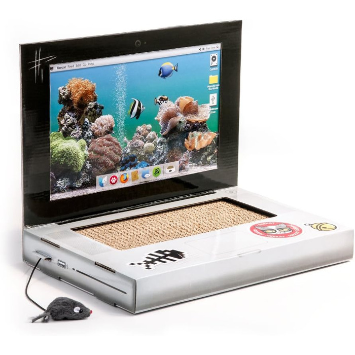 SUCK UK Картонний когтетоп-ноутбук для котів | Іграшка для котів | Когтеточка | Когтекартон | SUCK UK