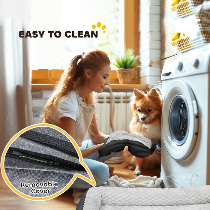 PawHut лежанка для собак, заспокійлива, м'яка, для маленьких собак, антрацитова, 120 x 80 x 22 см