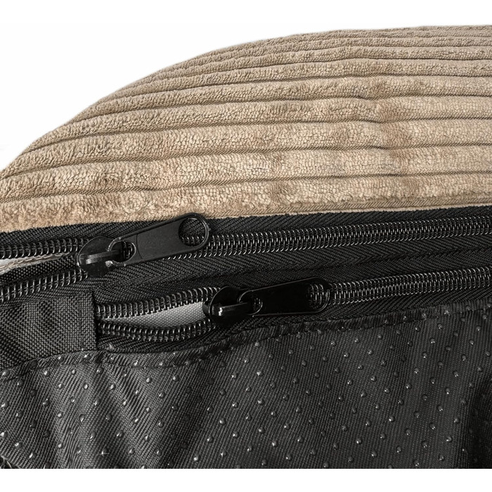 Ортопедичне ліжко для собак Elropet з м'якого корду, кошик для собак XS/S/M/L/XL/XXL (145x110x30 см), Cappuccino