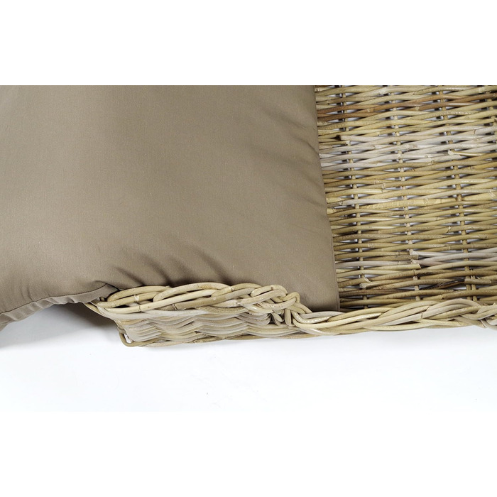 Корзина для собак Kobolo з плетеного ротангу, собаче ліжко з подушкою, 81x62x21 см