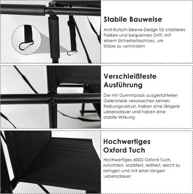 Сходи для собак Caliyo, 4 сходи, авто, до 75 кг, чорний, регульована висота, для великих собак, для авто, диванів та ліжок