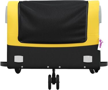 Причіп для собак, вантажний причіп для велосипеда, чорно-жовтий, 45 кг, для покупок, подорожей, велосипедних прогулянок