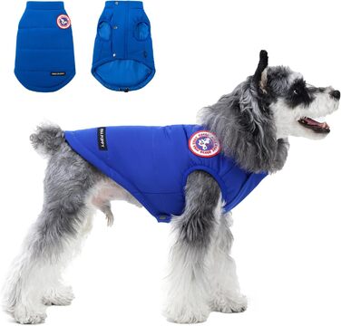 Зимовий одяг для собак PINA: тепла куртка, жилет та вітрозахисний одяг для малих та великих собак. Червоний, синій, розмір S