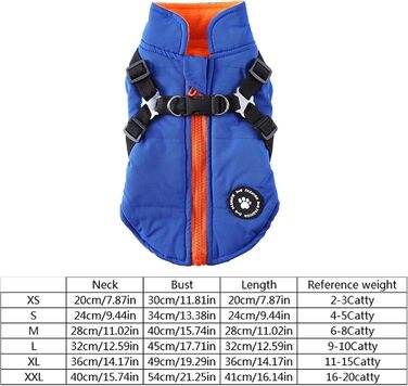 Зимовий теплий накид для собак, бавовняний костюм (XL), водонепроникний, вітронепроникний, двосторонній, теплий, комфортний