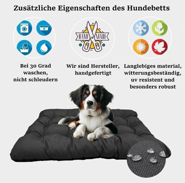 Килимок для собак KING DOG L 100 x 70 см, чорний, водонепроникний, для великих і середніх собак