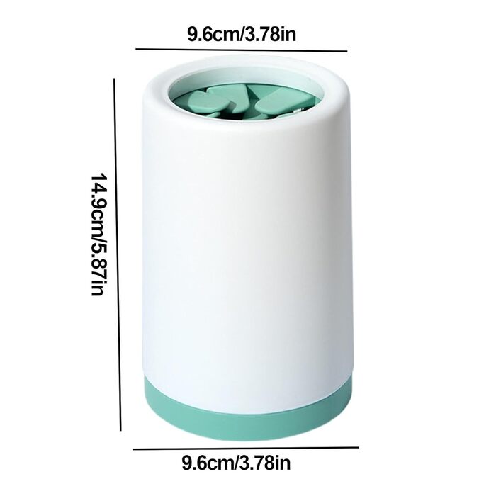 Очищувач лап для собак SVCEQZE | Без розливу | М'яка машинка для чищення лап, підвищена ефективність | Великий, зелений