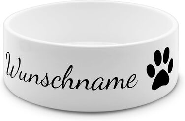 Персоналізована миска для корму з ім'ям/текстом - PrintPlanet® для котів та маленьких собак, 500 мл, дизайн 03