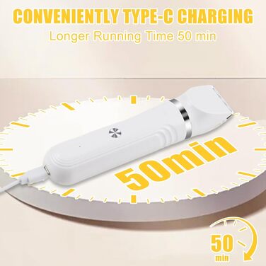 Набір для догляду за тваринами 4-в-1: машинка для стрижки собак та котів, триммер для лап, точилка для кігтів, машинка для стрижки шерсті | USB-C | для тіла, лап, очей, вух