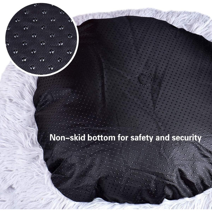 Квіткове ліжко для котів Queta: м'яке, зручне, діаметр 60 см, сірий колір