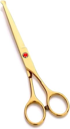 Професійна ножиця для собак, вигнута ножиця для стрижки шерсті, набір ножиць з нержавіючої сталі, спеціально для догляду за шерстю тварин (золота)