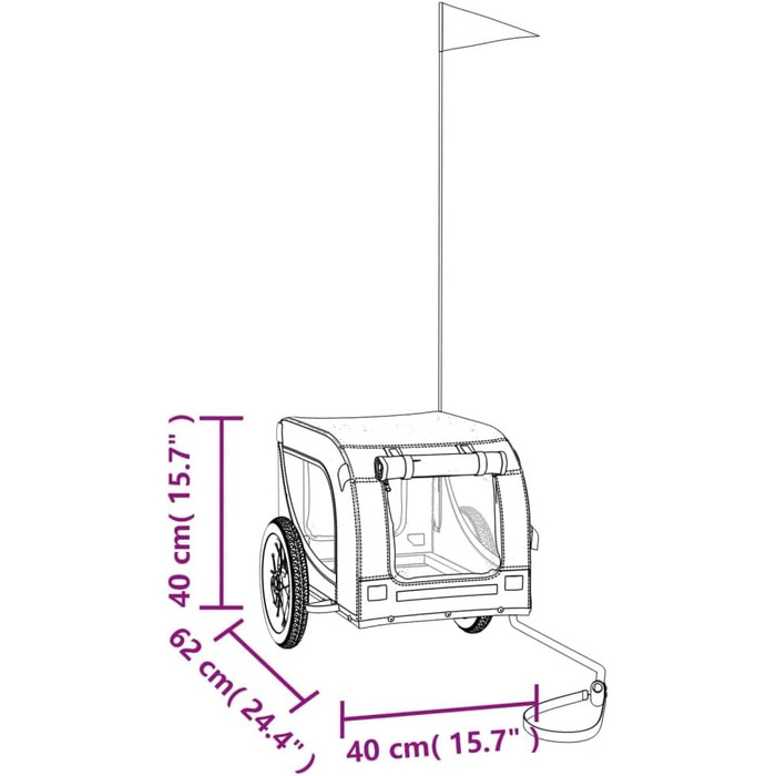Причіп для велосипеда, переноска для собак та домашніх тварин, 124x53x53 см, блакитний та чорний