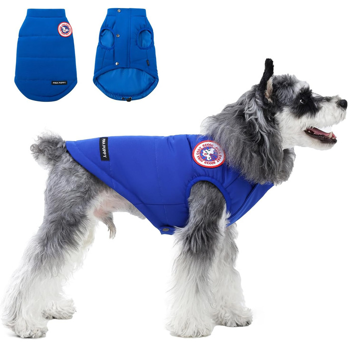 Зимовий одяг для собак PINA: тепла куртка, жилет та вітрозахисний одяг для малих та великих собак. Червоний, синій, розмір S