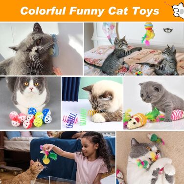 Набір іграшок для котів YUTUY: тунель, м'ячики, пір'я, мишки, котяча м'ята, рибки (чорний)