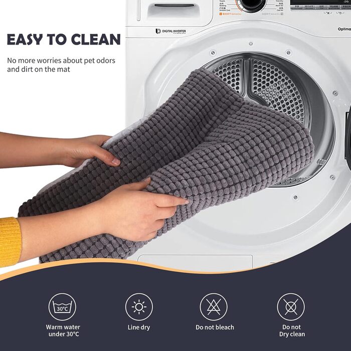 Лежанка для собак IEUUMLER, м'яка та тепла, 91x58 см, сірий колір. Підходить для собак та котів.