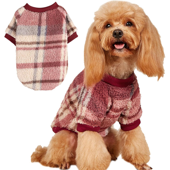 Теплий зимовий пуловер для собак Jecikelon з візерунком, розмір L, для маленьких собак, м'який, комфортний, одяг для собак та котів