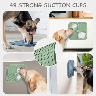 Килимок для собак з присосками, 2 шт. - повільне годування, зменшення тривоги та нудьги, для тренувань