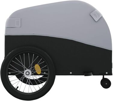 Причіп для велосипеда, вантажний, чорний та сірий, 45 кг, для покупок, подорожей, велосипедних прогулянок