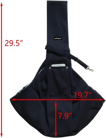 Сумка-переноска для собак Leconpet, сумочка для тварин на плечі з кишенею для телефону, надійна застібка, замок безпеки, підходить для цуценят, маленьких собак та котів для прогулянок на свіжому повітрі (Морська синя)