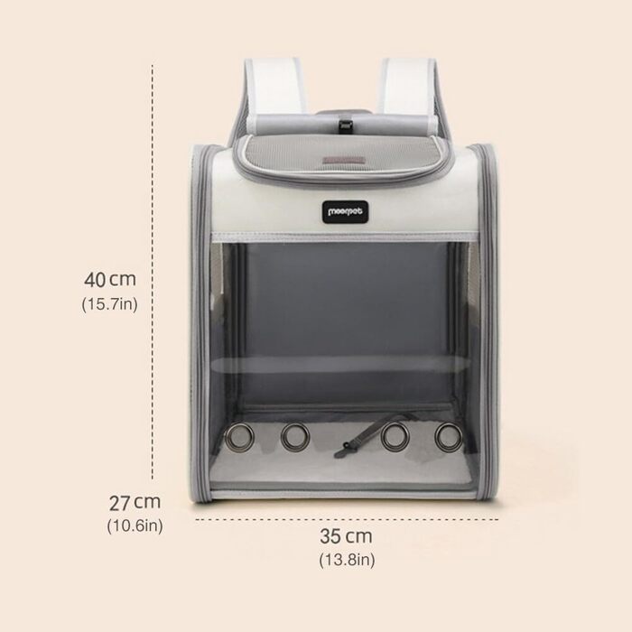 Рюкзак для тварин: переноска для собак та котів до 10 кг, жовта, дихаюча, складна, з прозорим вікном