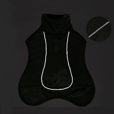 Водонепроникна тепла куртка для собак великих та середніх порід, зимова, з отвором для шлейки, світловідбиваючі смуги, зелена, 6XL