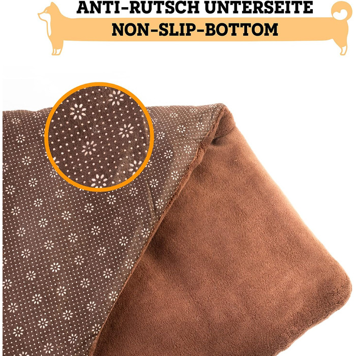 М'яка ковдра для собак, 100x70 см - водонепроникна, миюча, нековзна, для дому та на вулицю, коричнева