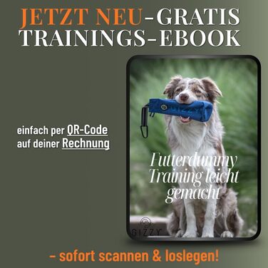 GIZZY® Оригінальний Futterdummy для собак: міцний мішечок для корму для всіх порід | Тренування з ласощами | Аксесуар для собак (Помаранчевий)