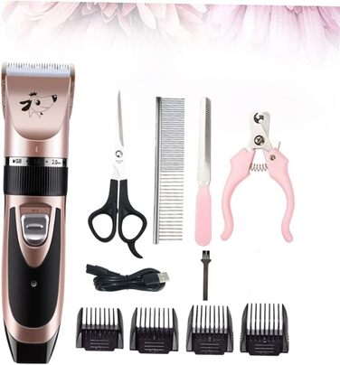 Електрична машинка для стрижки собак Sosoport з аксесуарами. Ергономічний дизайн для безпечного та тихого догляду