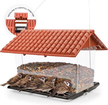 Будиночок для птахів WILDLIFE HOME XL - годівниця для диких птахів, вологостійкий годівничок для пташиного корму, годівниця для саду та балкону