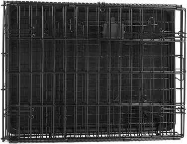 Клітка для собак Amazon Basics складана, металева, чорна, 61 x 46 x 51 см